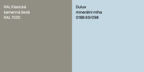 RAL 7030 Каменно-серый vs 01BB 69/098 Mineral Mist