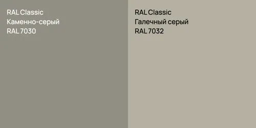 RAL 7030 Каменно-серый vs RAL 7032 Галечный серый