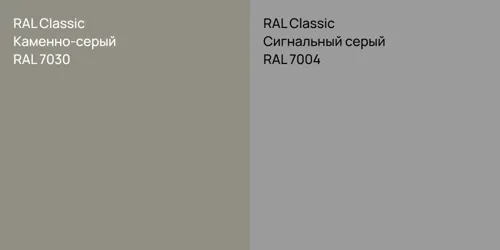 RAL 7030 Каменно-серый vs RAL 7004 Сигнальный серый