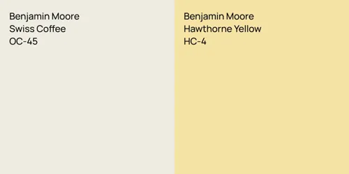OC-45 Swiss Coffee vs HC-4 Hawthorne Yellow