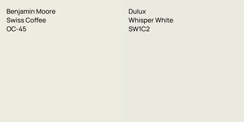 OC-45 Swiss Coffee vs SW1C2 Whisper White