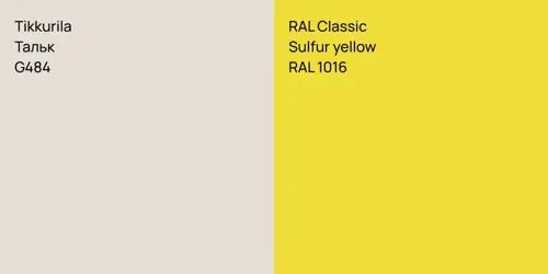 G484 Тальк vs RAL 1016  Sulfur yellow