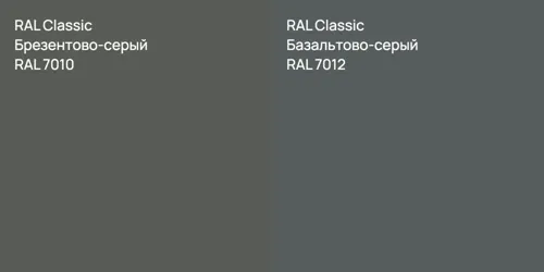 RAL 7010 Брезентово-серый vs RAL 7012 Базальтово-серый