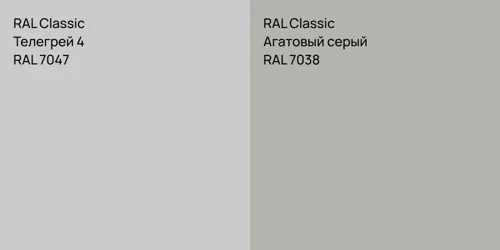 RAL 7047 Телегрей 4 vs RAL 7038 Агатовый серый