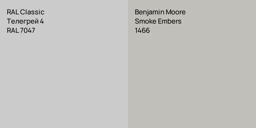 RAL 7047 Телегрей 4 vs 1466 Smoke Embers