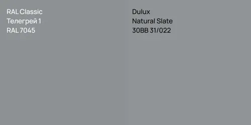 RAL 7045 Телегрей 1 vs 30BB 31/022 Natural Slate