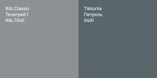 RAL 7045 Телегрей 1 vs S491 Петроль