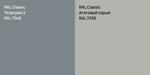 RAL 7046 Телегрей 2 vs RAL 7038 Агатовый серый