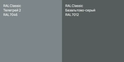 RAL 7046 Телегрей 2 vs RAL 7012 Базальтово-серый