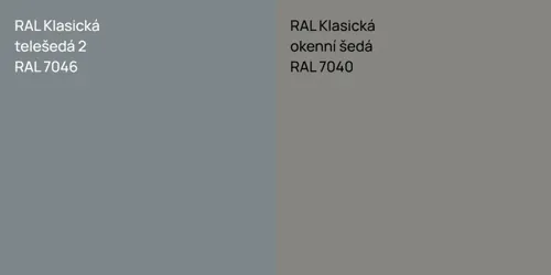 RAL 7046 Телегрей 2 vs RAL 9007 Grey aluminium