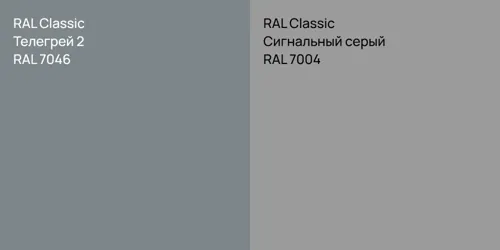 RAL 7046 Телегрей 2 vs RAL 7004 Сигнальный серый