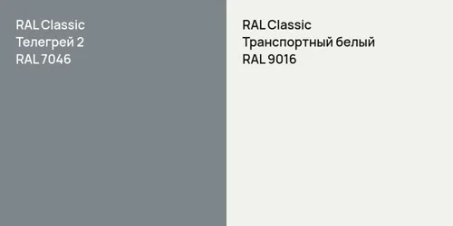 RAL 7046 Телегрей 2 vs RAL 9016 Транспортный белый