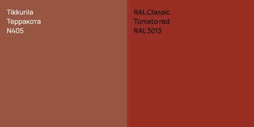 N405 Терракота vs RAL 3013  Tomato red