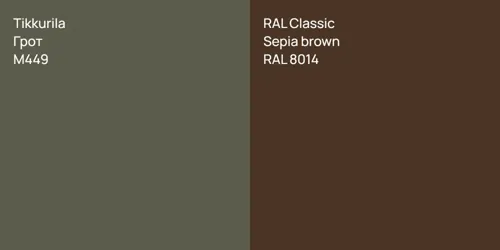 M449 Грот vs RAL 8014  Sepia brown