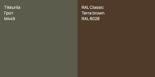 M449 Грот vs RAL 8028  Terra brown
