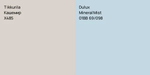 X485 Кашемир vs 01BB 69/098 Mineral Mist