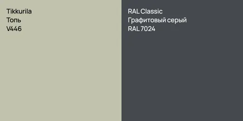V446 Топь vs RAL 7024 Графитовый серый