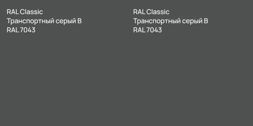 RAL 7043 Транспортный серый B vs RAL 7043 Транспортный серый B