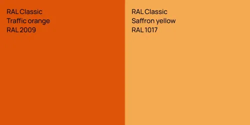 RAL 2009 Traffic orange vs RAL 1017 Saffron yellow