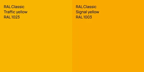 RAL 1023  Traffic yellow vs RAL 1003  Signal yellow