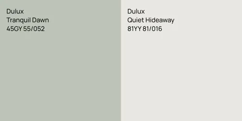 45GY 55/052 Tranquil Dawn vs 81YY 81/016 Quiet Hideaway