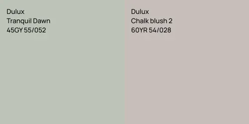 45GY 55/052 Tranquil Dawn vs 60YR 54/028 Chalk blush 2