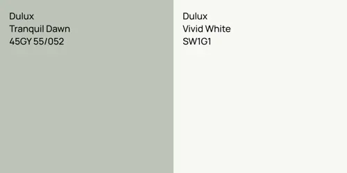 45GY 55/052 Tranquil Dawn vs SW1G1 Vivid White