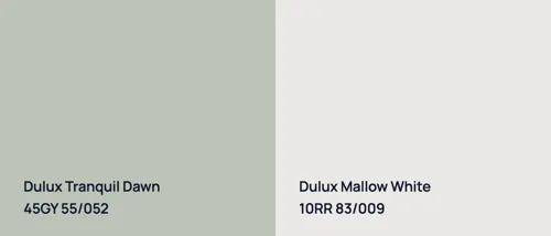 45GY 55/052 Tranquil Dawn vs 10RR 83/009 Mallow White