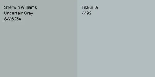 SW 6234 Uncertain Gray vs K492 null