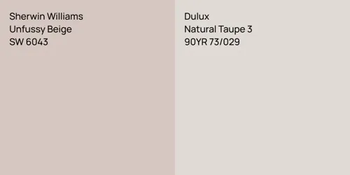 SW 6043 Unfussy Beige vs 90YR 73/029 Natural Taupe 3