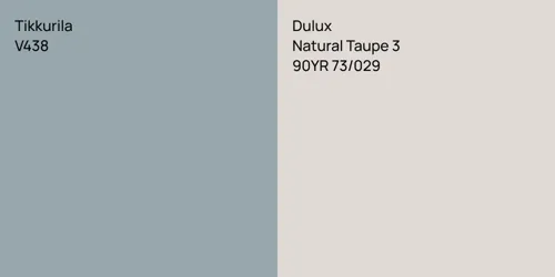 V438  vs 90YR 73/029 Natural Taupe 3