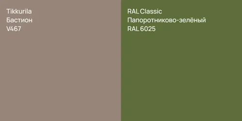 V467 Бастион vs RAL 6025 Папоротниково-зелёный