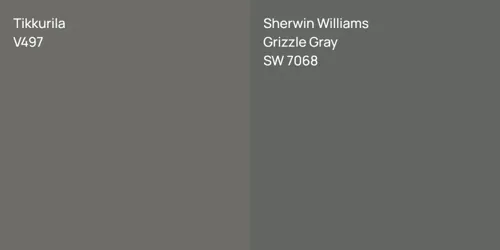V497  vs SW 7068 Grizzle Gray