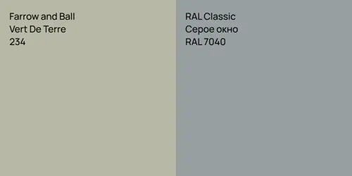 234 Vert De Terre vs RAL 7040 Серое окно