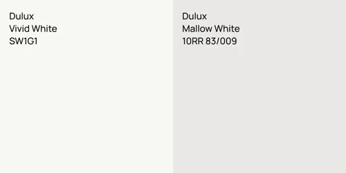 SW1G1 Vivid White vs 10RR 83/009 Mallow White