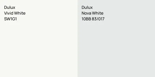 SW1G1 Vivid White vs 10BB 83/017 Nova White