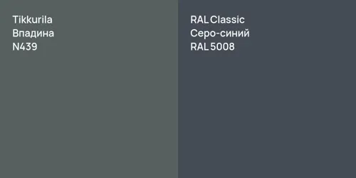 N439 Впадина vs RAL 5008 Серо-синий