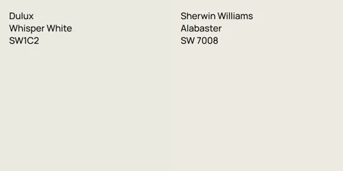 SW1C2 Whisper White vs SW 7008 Alabaster
