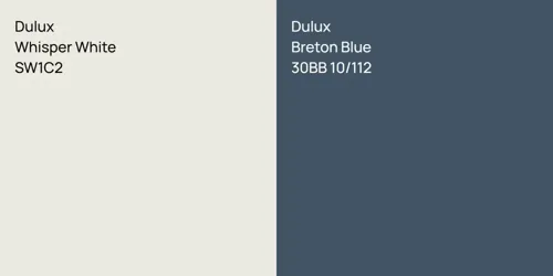 SW1C2 Whisper White vs 30BB 10/112 Breton Blue