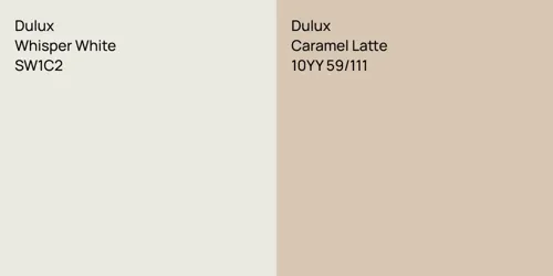 SW1C2 Whisper White vs 10YY 59/111 Caramel Latte