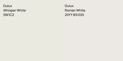 SW1C2 Whisper White vs 20YY 83/025 Roman White