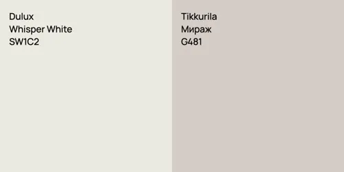 SW1C2 Whisper White vs G481 Мираж