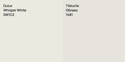 SW1C2 Whisper White vs Y481 Облако