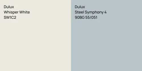 SW1C2 Whisper White vs 90BG 55/051 Steel Symphony 4