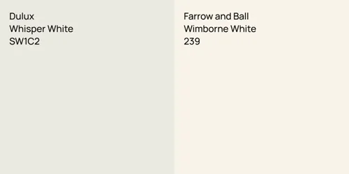 SW1C2 Whisper White vs 239 Wimborne White