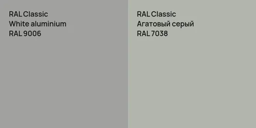 RAL 9006  White aluminium vs RAL 7038 Агатовый серый