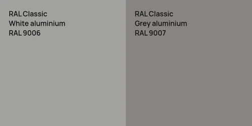 RAL 9006  White aluminium vs RAL 9007  Grey aluminium