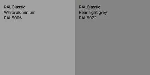 RAL 9006 White aluminium vs RAL 9022 Pearl light grey