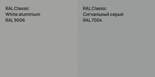 RAL 9006  White aluminium vs RAL 7004 Сигнальный серый