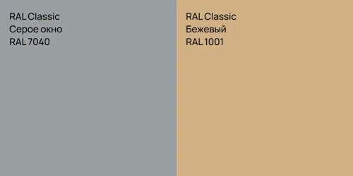 RAL 7040 Серое окно vs RAL 1001 Бежевый